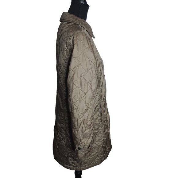 Lands' End Lightweight Mid Length Quiltted Coat Women Size Small Side Pockets - Picture 5 of 12